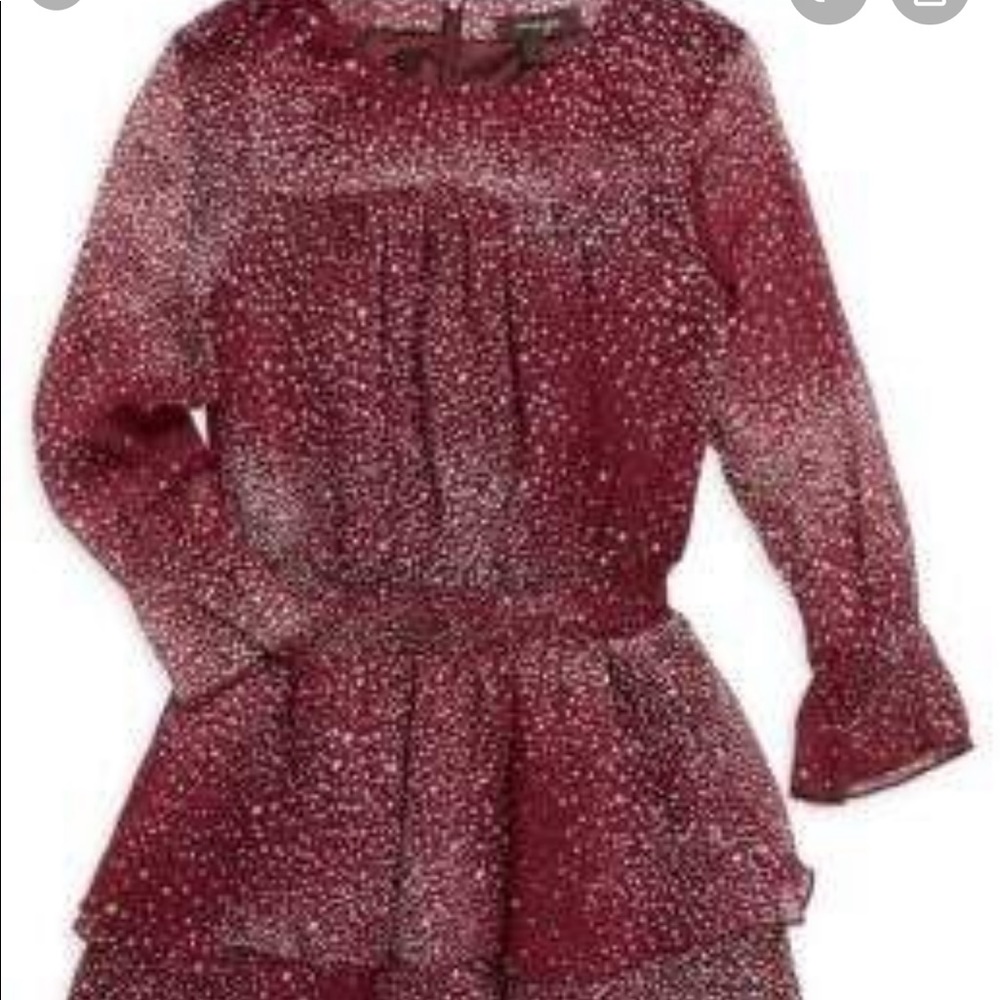 IMOGA Leslie dress chiffon red fit flare girl 10